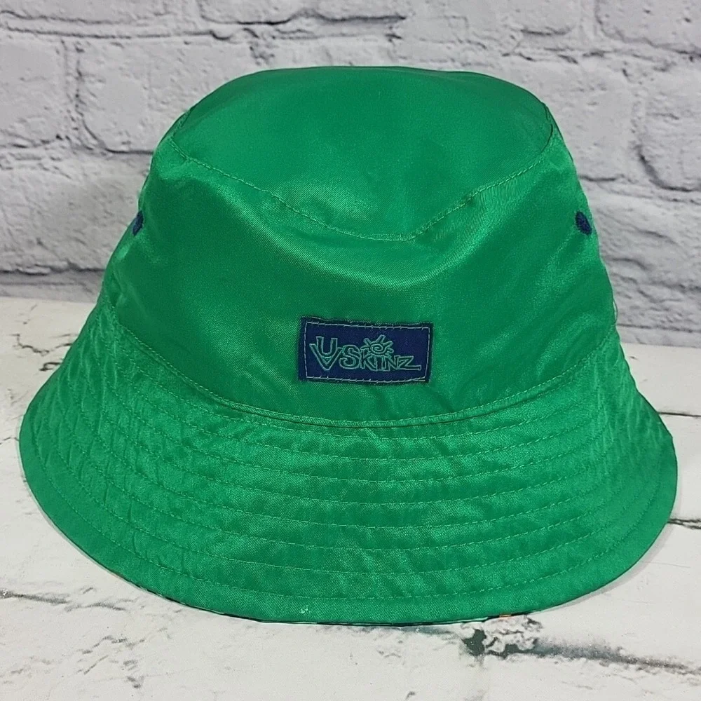 UV Skinz Toddler Bucket Hat Sun Protection Reversible Green Lizard Chameleon